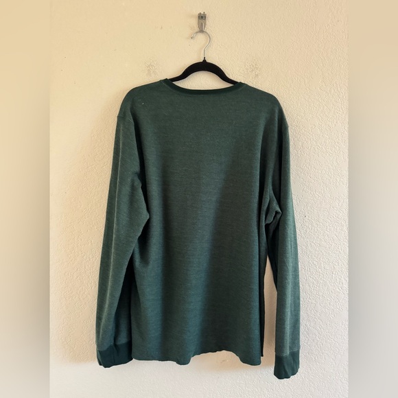 UNTUCKit Mens Henley Green Long Sleeve Snap Button Pullover Shirt Sz Extra Large - Picture 2 of 10